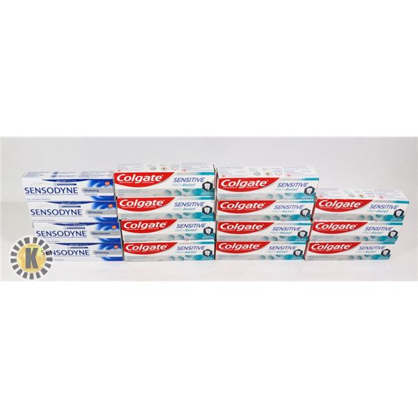 ASSORTED BAG OF COLGATE AND SENSODYNE