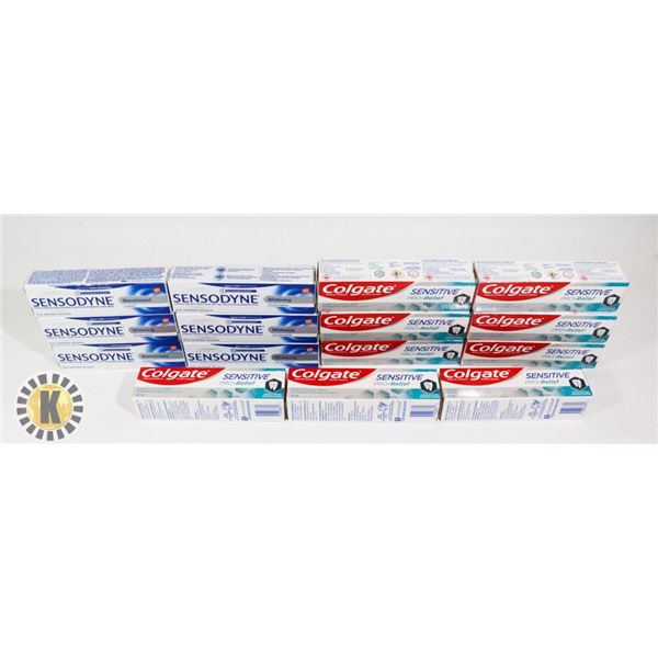 ASSORTED BAG OF COLGATE AND SENSODYNE