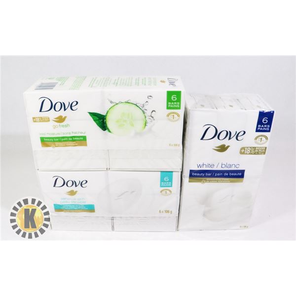 ASSORTED BAG OF DOVE BAR SOAP