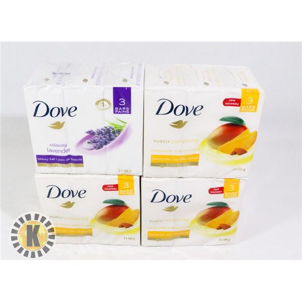 ASSORTED BAG OF DOVE BAR SOAP