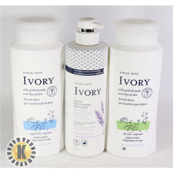 ASSORTED BAG OF IVORY BODYWASH