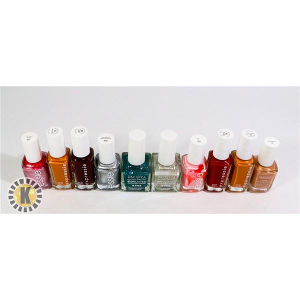 ASSORTED BAG OF NAIL POLISH INCLUDES ESSIE
