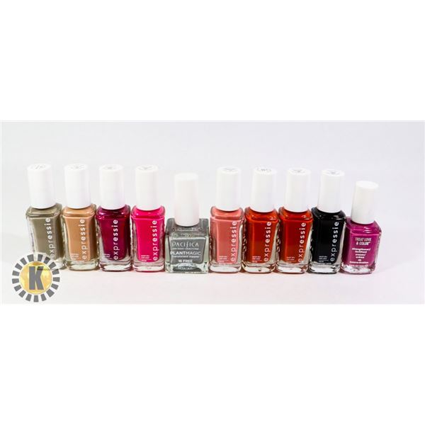 ASSORTED BAG OF NAIL POLISH INCLUDES ESSIE