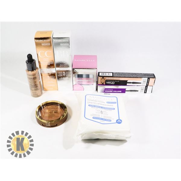 BAG OF NEW ASSORTED MARCELLE COSMETIC ITEMS