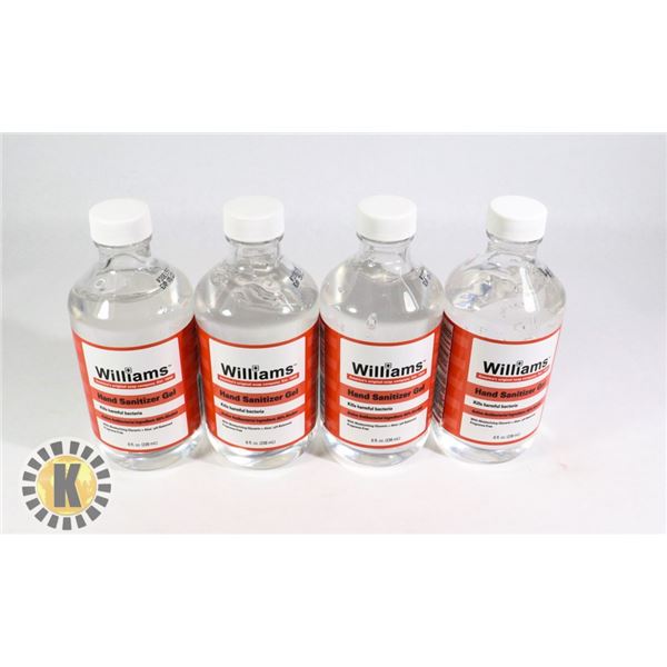 BAG 8 FL OZ WILLIAM HAND SANITIZER