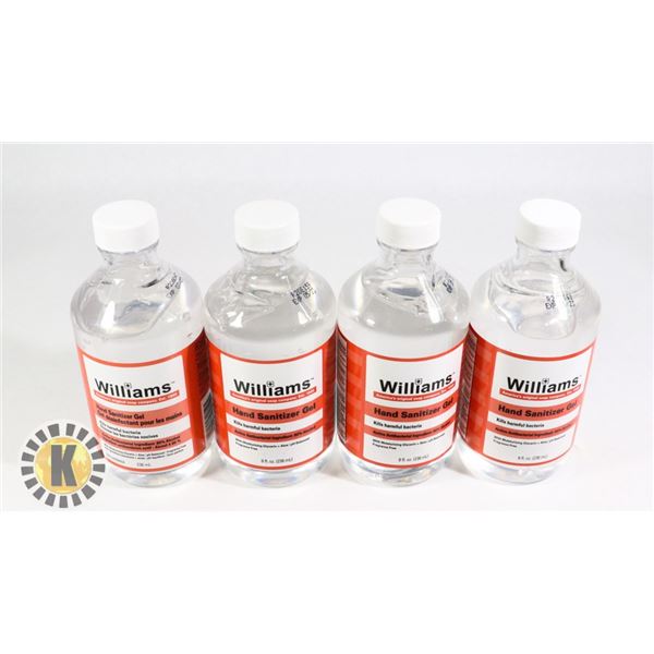 BAG 8 FL OZ WILLIAM HAND SANITIZER