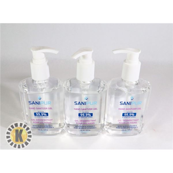 BAG OF 8FL OZ SANIPUR HAND SANITIZER GEL
