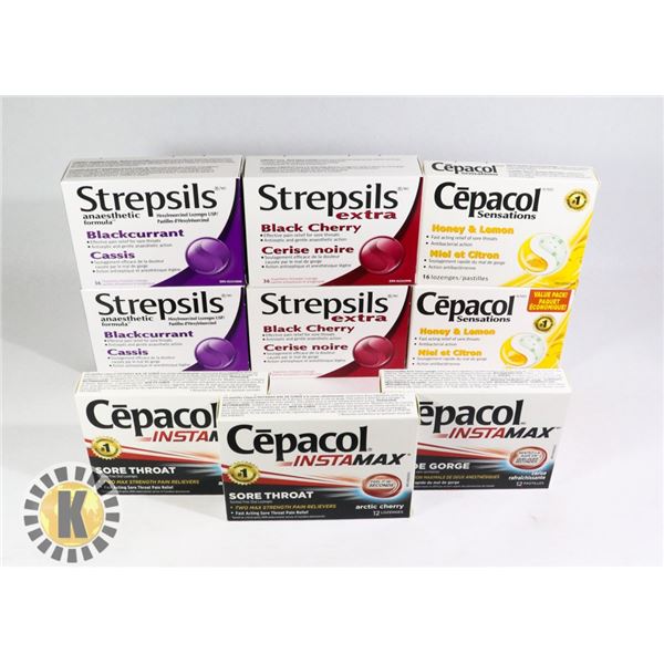 BAG OF ASSORTED CEPACOL & STREPSILS TABLET