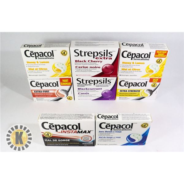 BAG OF ASSORTED CEPACOL & STREPSILS TABLET