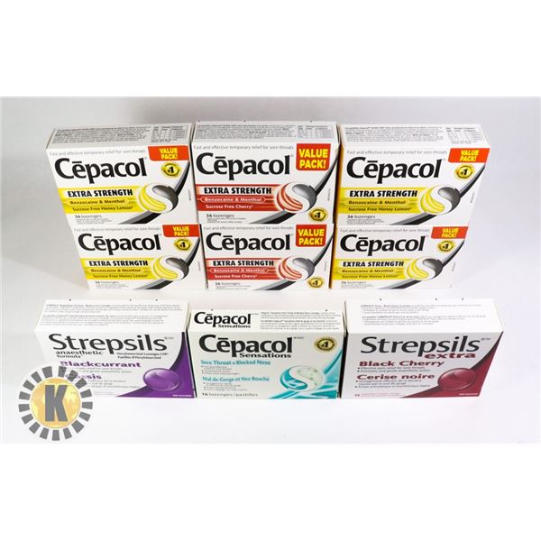 BAG OF ASSORTED CEPACOL & STREPSILS TABLET