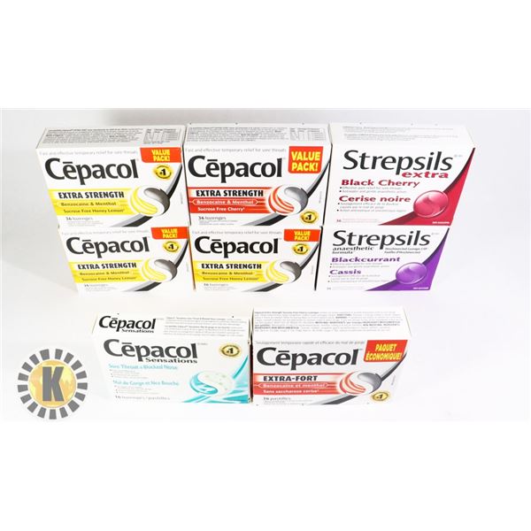 BAG OF ASSORTED CEPACOL & STREPSILS TABLET