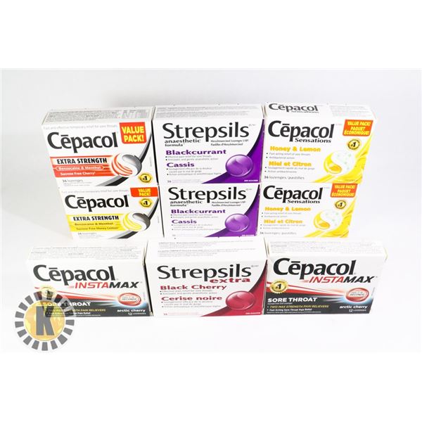 BAG OF ASSORTED CEPACOL & STREPSILS TABLET