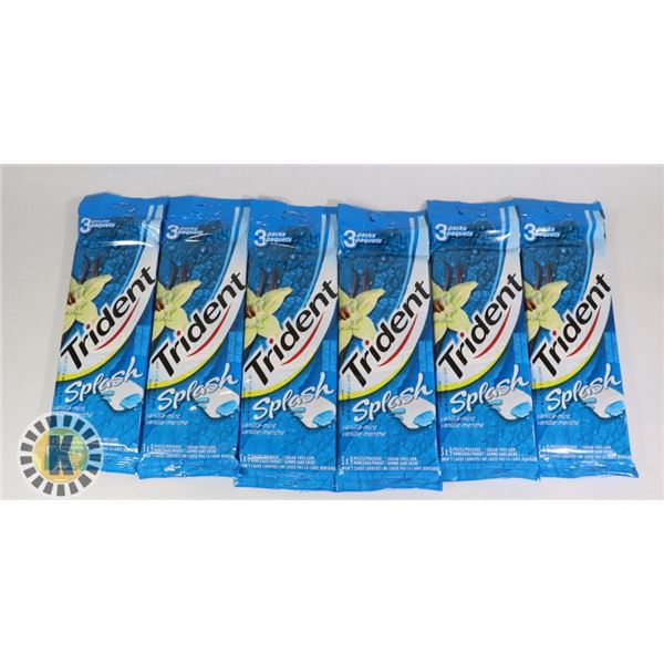 BAG OF TRIDENT SPLASH VANILLA-MINT GUM