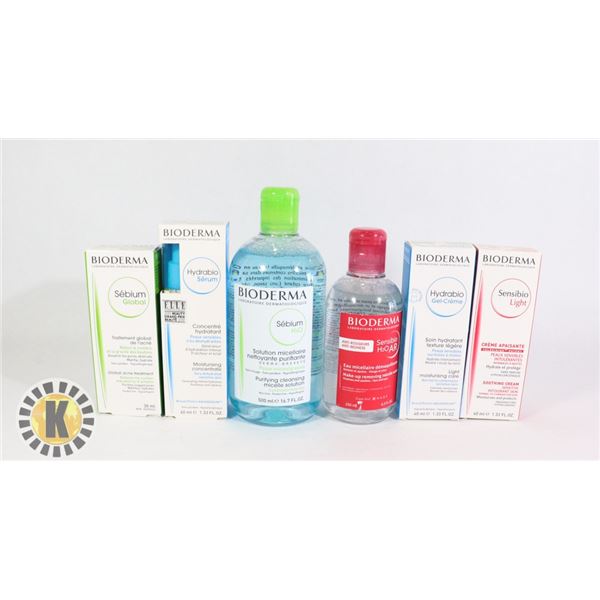 BAG OF ASSORTED BIODERMA FACE TREATMENTS