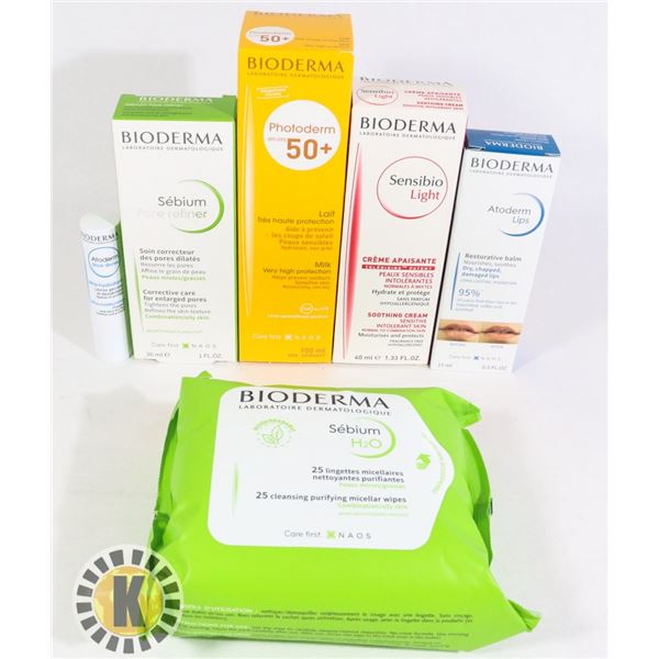 BAG OF ASSORTED BIODERMA FACE TREATMENTS