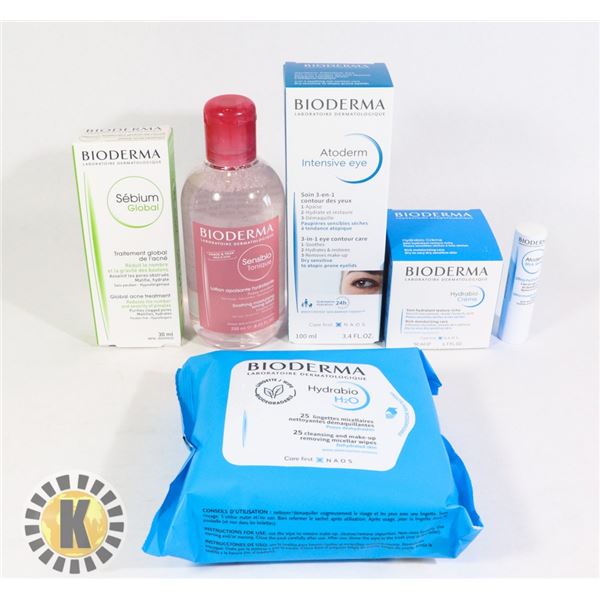 BAG OF ASSORTED BIODERMA FACE TREATMENTS