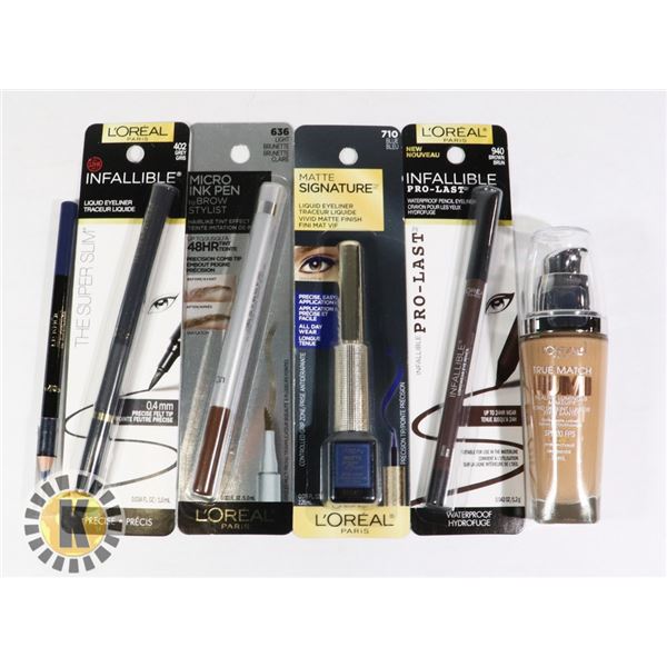 BAG OF MAKE-UP FOUNDATION AND INK PEN