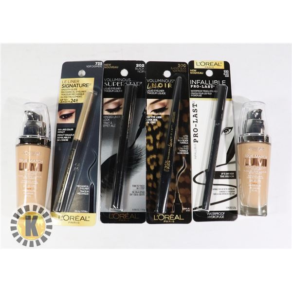 BAG OF MAKE-UP FOUNDATION AND INK PEN