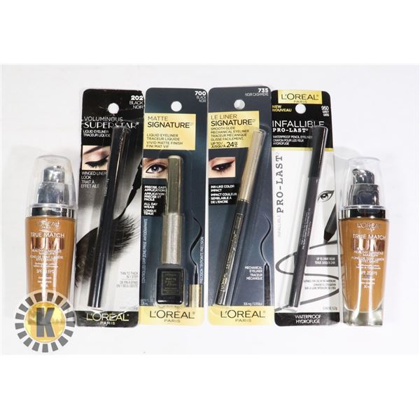 BAG OF MAKE-UP FOUNDATION AND INK PEN