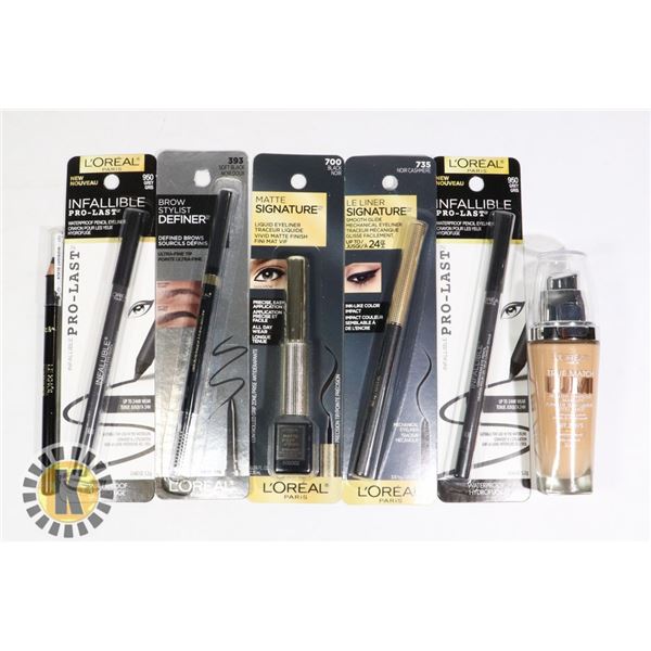 BAG OF MAKE-UP FOUNDATION AND INK PEN