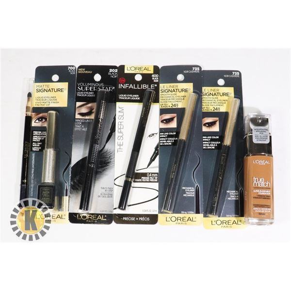 BAG OF MAKE-UP FOUNDATION AND INK PEN