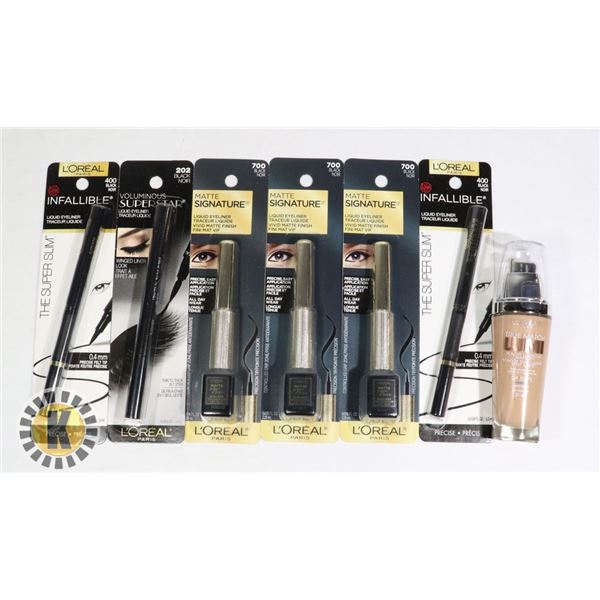 BAG OF MAKE-UP FOUNDATION AND INK PEN