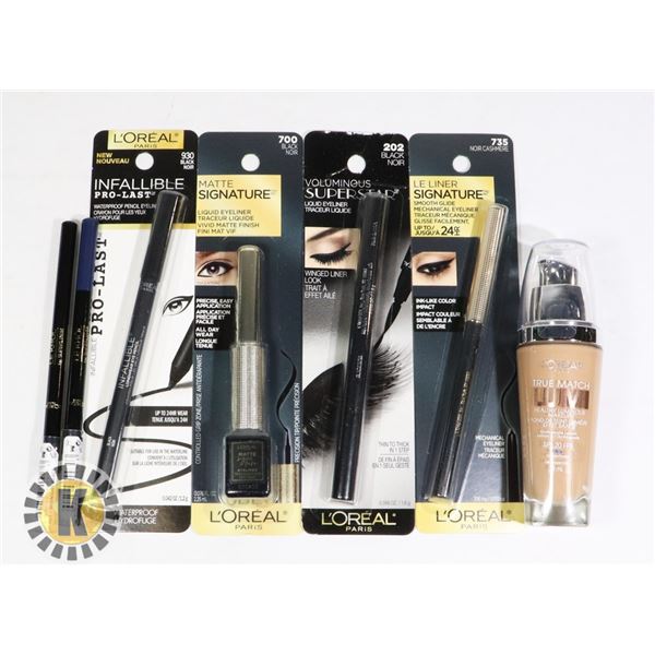 BAG OF MAKE-UP FOUNDATION AND INK PEN