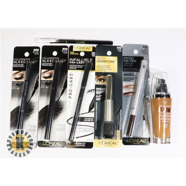 BAG OF MAKE-UP FOUNDATION AND INK PEN