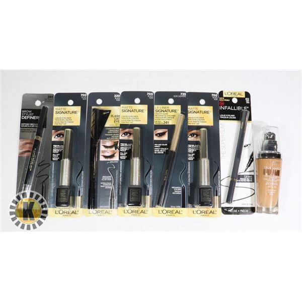 BAG OF MAKE-UP FOUNDATION AND INK PEN