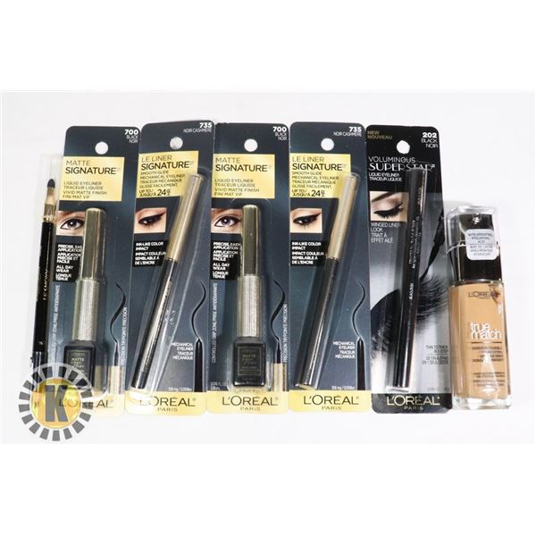 BAG OF MAKE-UP FOUNDATION AND INK PEN