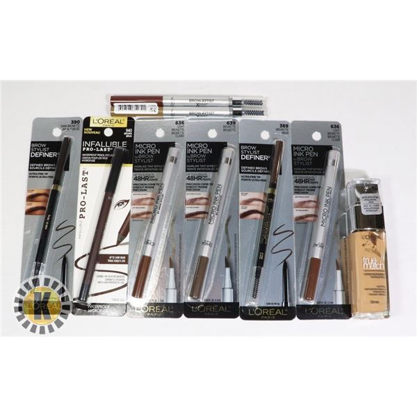 BAG OF MAKE-UP FOUNDATION AND INK PEN