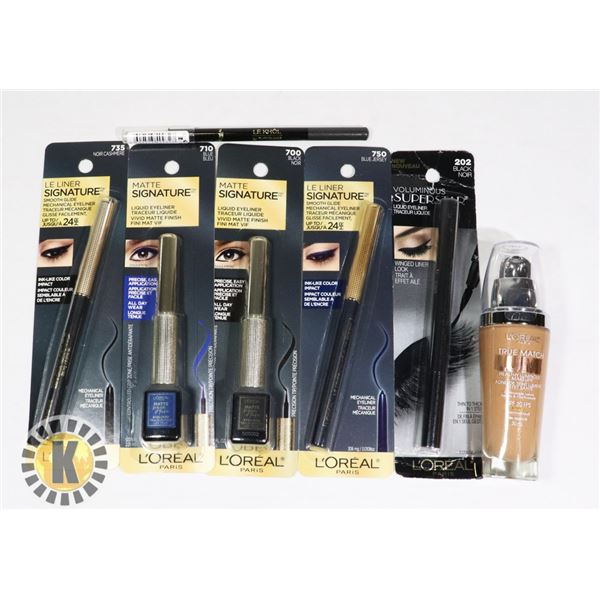 BAG OF MAKE-UP FOUNDATION AND INK PEN