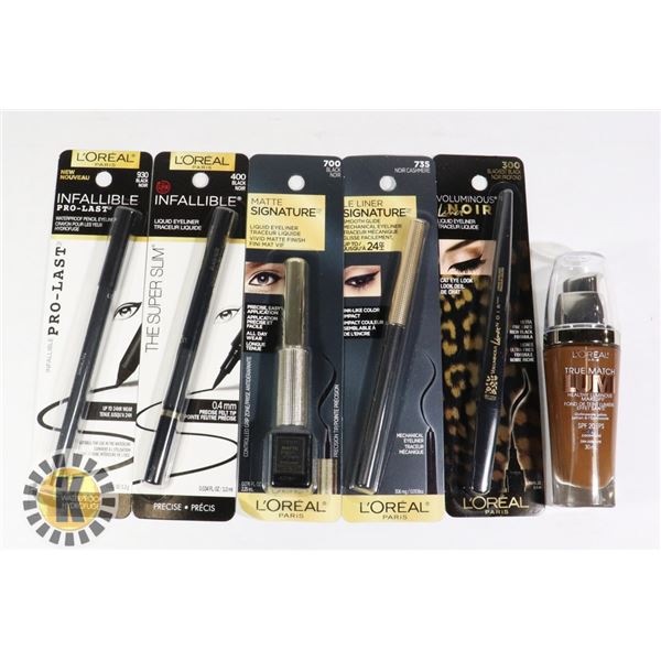 BAG OF MAKE-UP FOUNDATION AND INK PEN