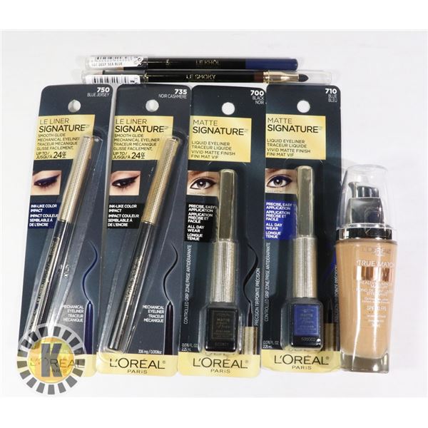 BAG OF MAKE-UP FOUNDATION AND INK PEN