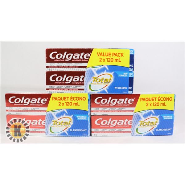 BAG OF COLGATE FLUORIDE COOLMINT TOOTHPASTE