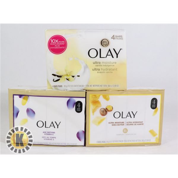 BAG O F ASSORTED OLAY BAR SOAPS
