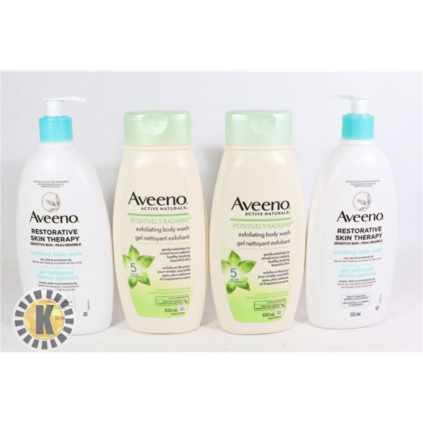BAG OF AVEENO BODY WASH PRODUCTS