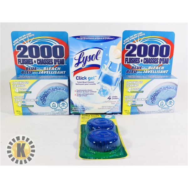 BAG OF ASSORTED  TOILET BOWL CLEANERS