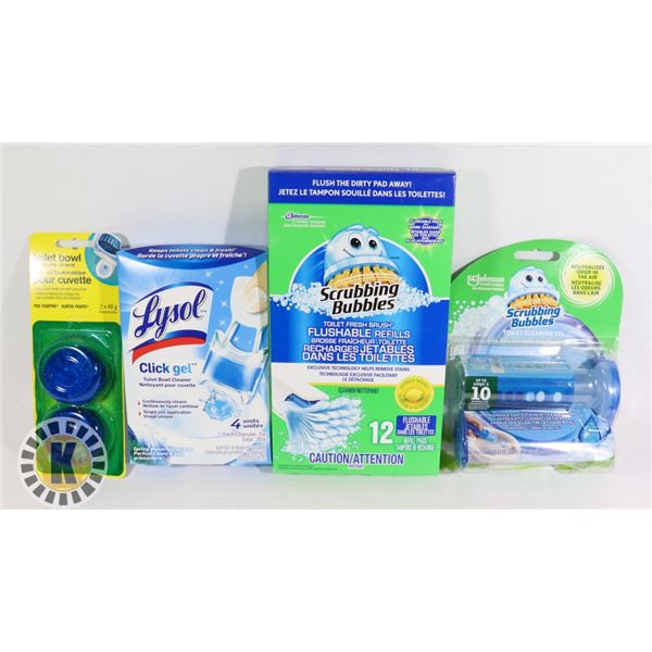 BAG OF ASSORTED  TOILET BOWL CLEANERS