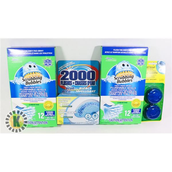 BAG OF ASSORTED  TOILET BOWL CLEANERS