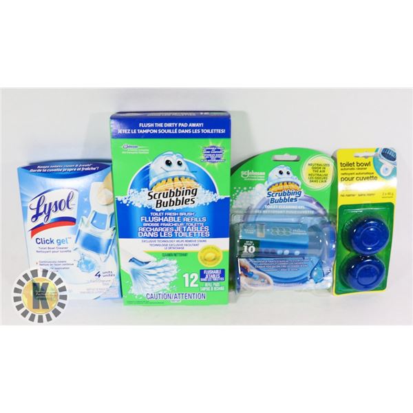 BAG OF ASSORTED  TOILET BOWL CLEANERS