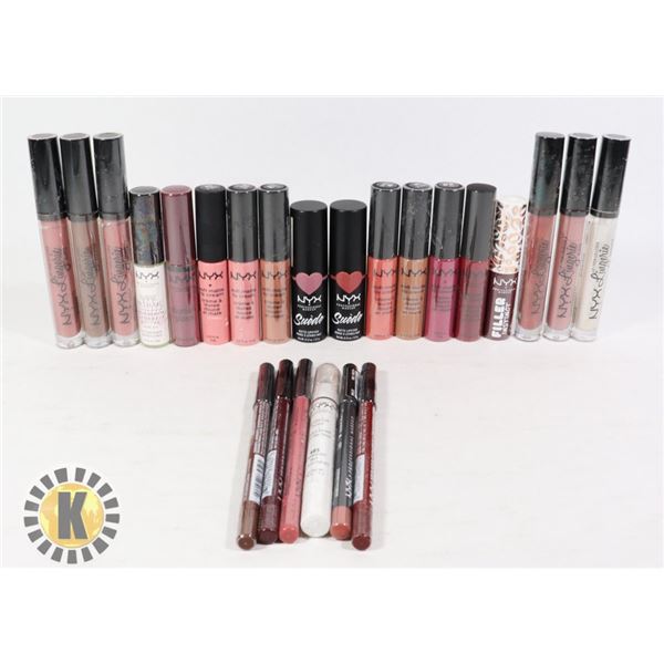 BAG OF ASSORTED NEW NYX MAKE-UP  ITEMS