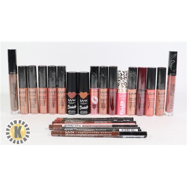 BAG OF ASSORTED NEW NYX MAKE-UP  ITEMS