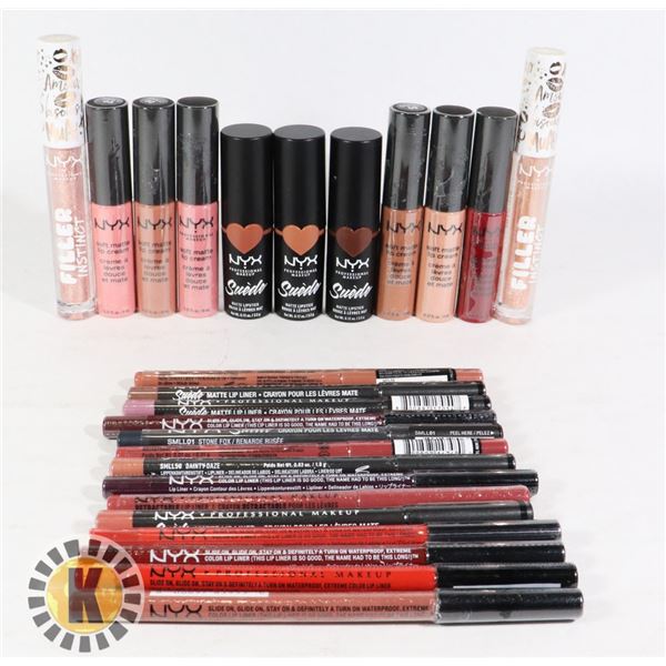 BAG OF ASSORTED NEW NYX MAKE-UP  ITEMS