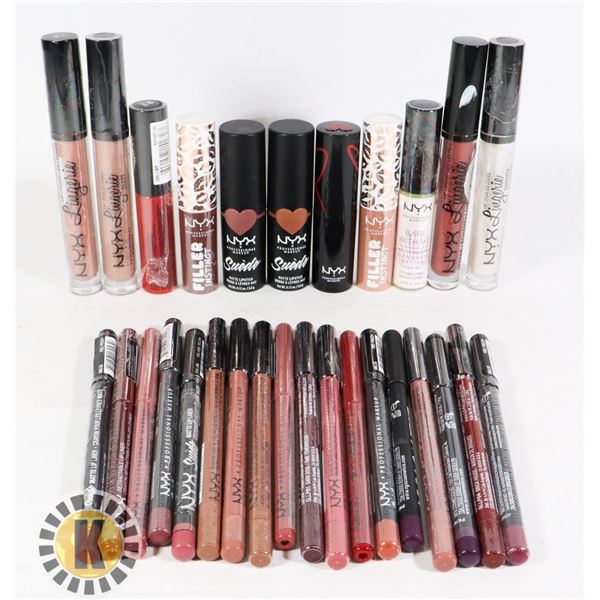 BAG OF ASSORTED NEW NYX MAKE-UP  ITEMS