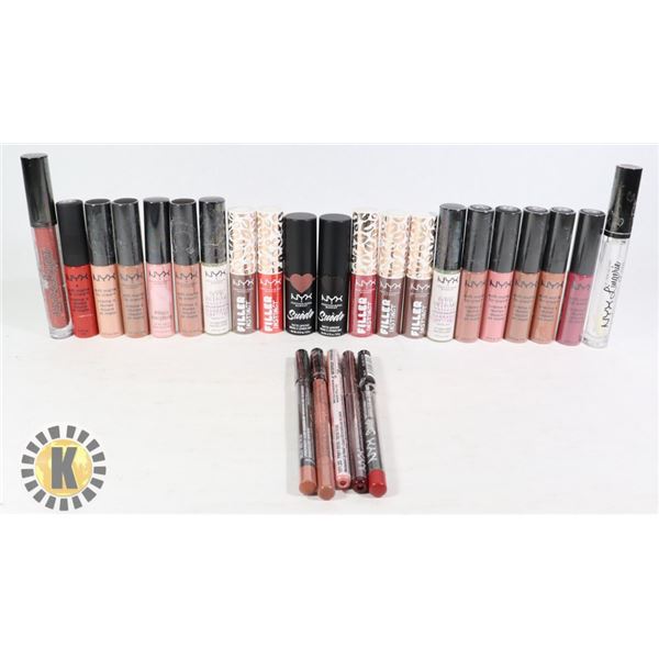 BAG OF ASSORTED NEW NYX MAKE-UP  ITEMS