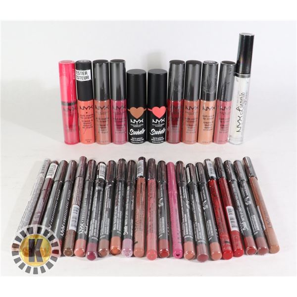BAG OF ASSORTED NEW NYX MAKE-UP  ITEMS