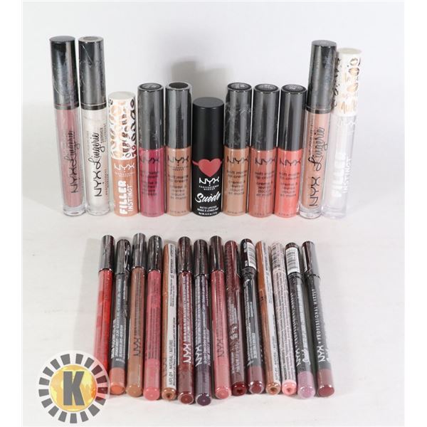 BAG OF ASSORTED NEW NYX MAKE-UP  ITEMS
