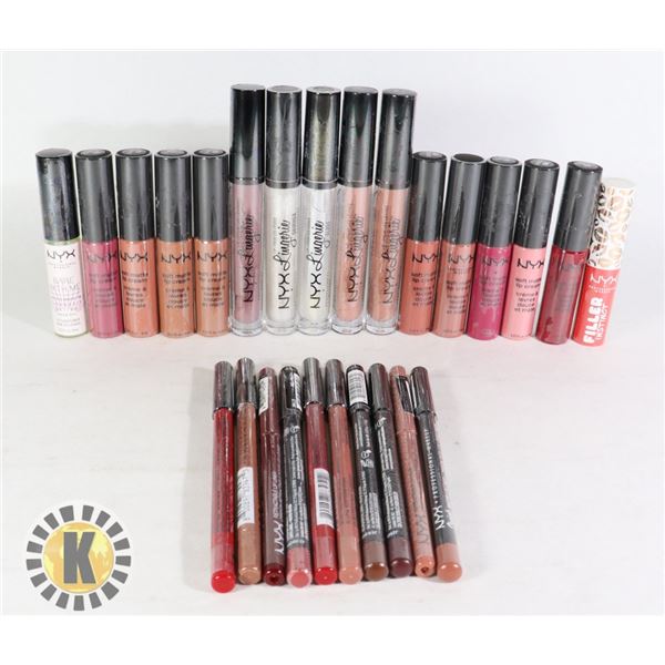 BAG OF ASSORTED NEW NYX MAKE-UP  ITEMS