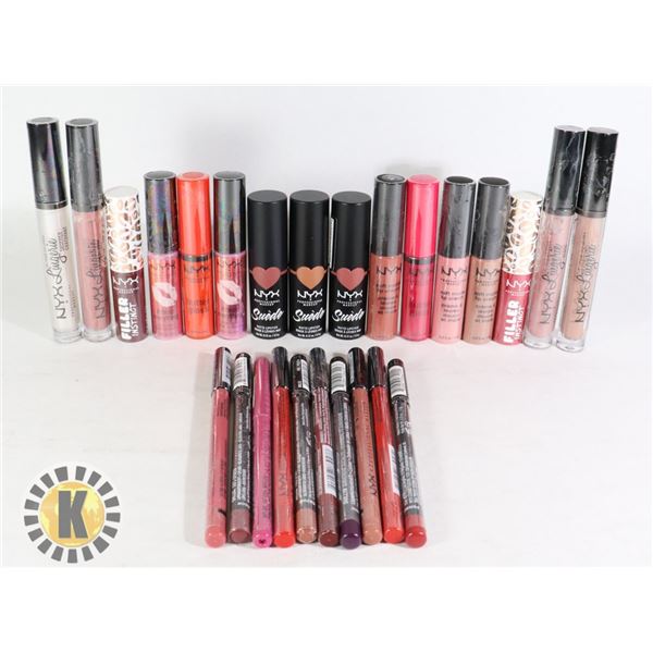 BAG OF ASSORTED NEW NYX MAKE-UP  ITEMS